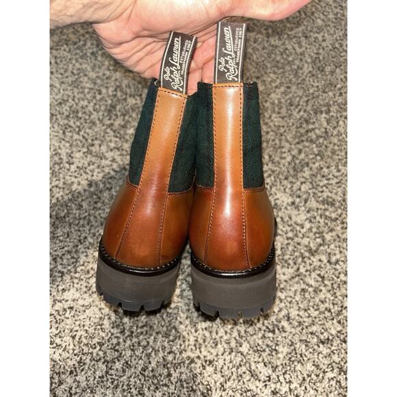 Polo Ralph Lauren Boots Men's 8.5 Bryson Boot Leather & Wool Cap-Toe - Picture 8 of 9
